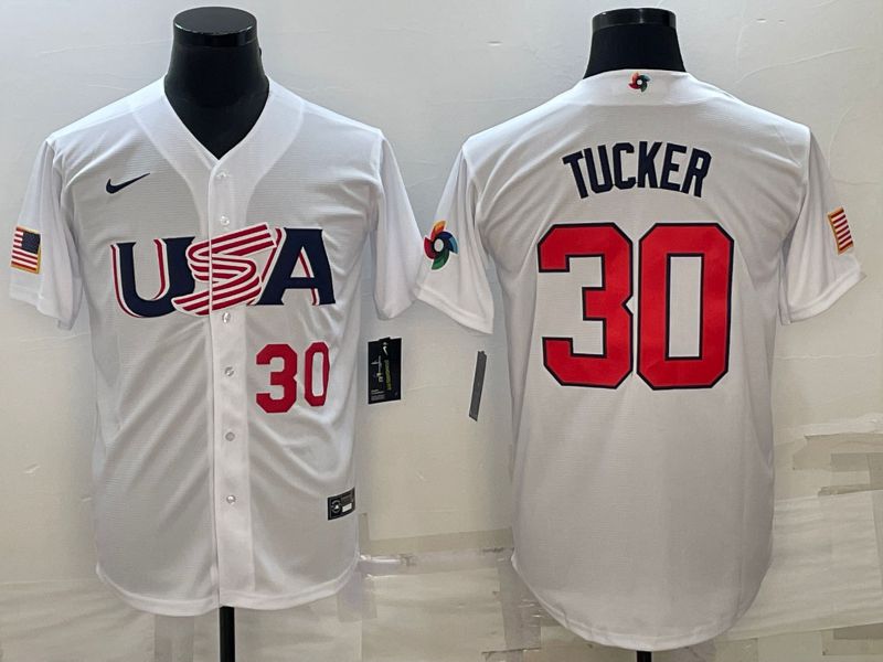 Men 2023 World Cub USA #30 Tucker White Nike MLB Jersey7
